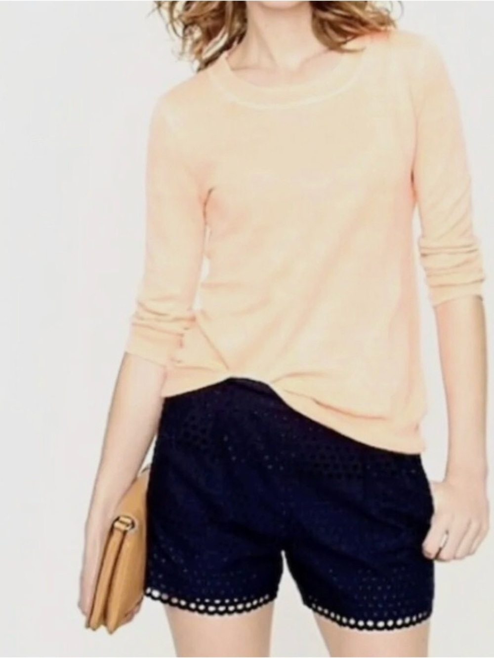 J. Crew Navy Blue Knit cotton 2.5 inch inseam dress shorts